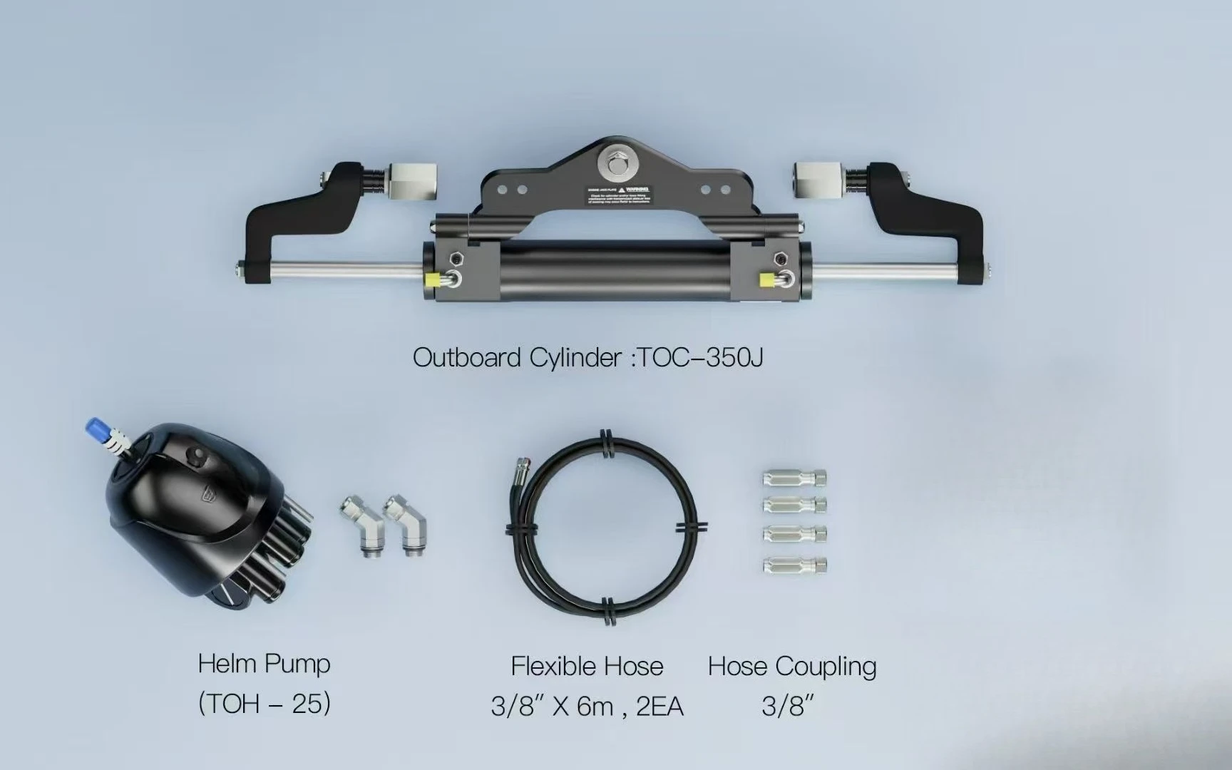 Marine Hydraulic Steering System for Outboard and Inboard Engines, Universal Boat Control Mechanism for Yacht