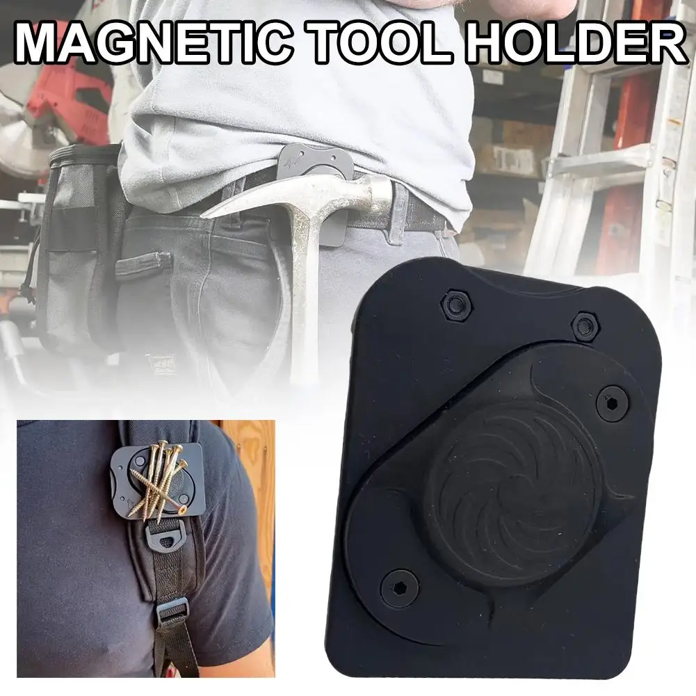 حامل الأدوات المغناطيسية المعدنية المغناطيسي حزام كليب الحافظة للبراغي والأظافر قوية كليب في حزام المغناطيس حامل H6L0