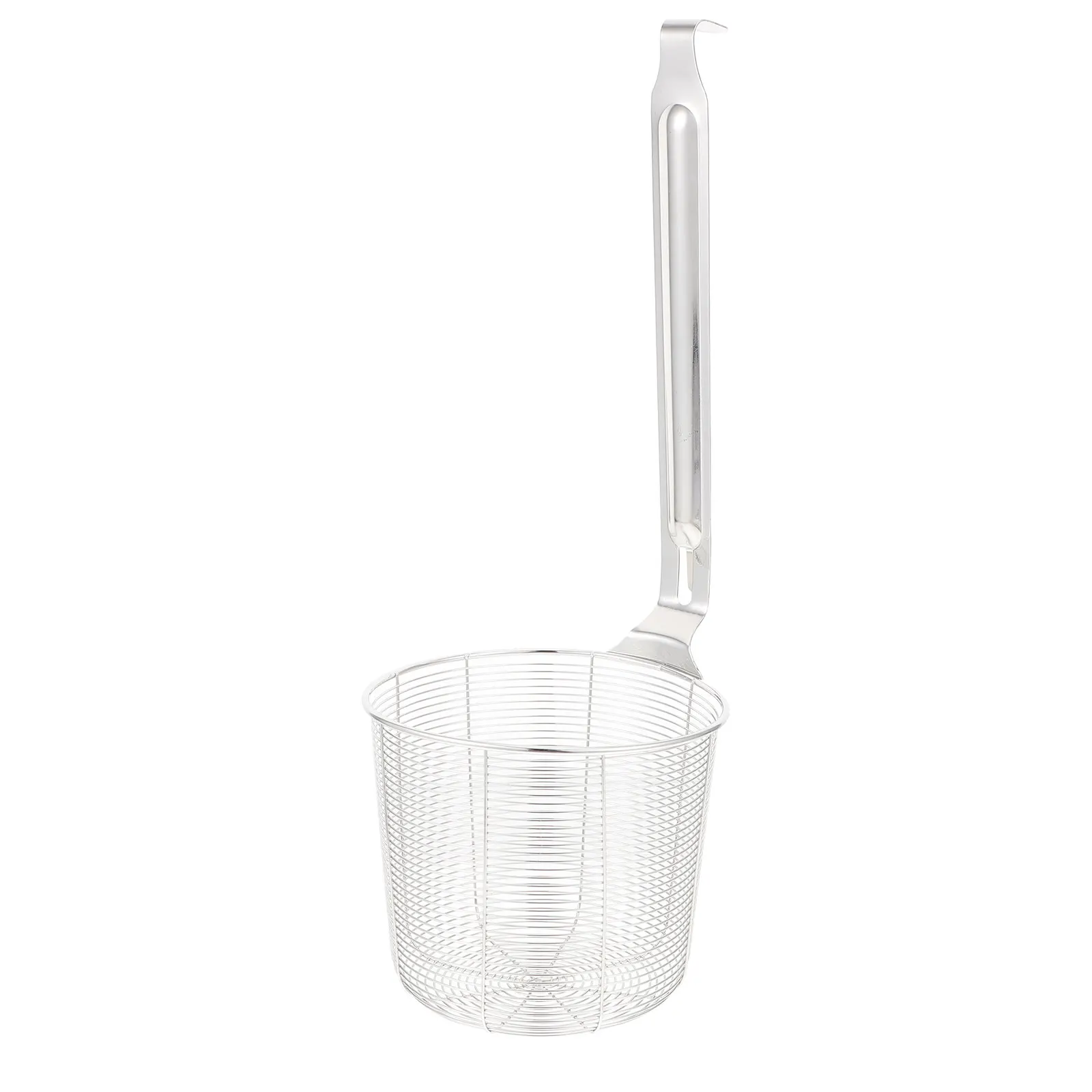 

Ergonomic Long Handle Colander Stainless Steel Large Capacity Noodle Pasta Strainer Vegetable Basket Heavy Duty Heat Resistant