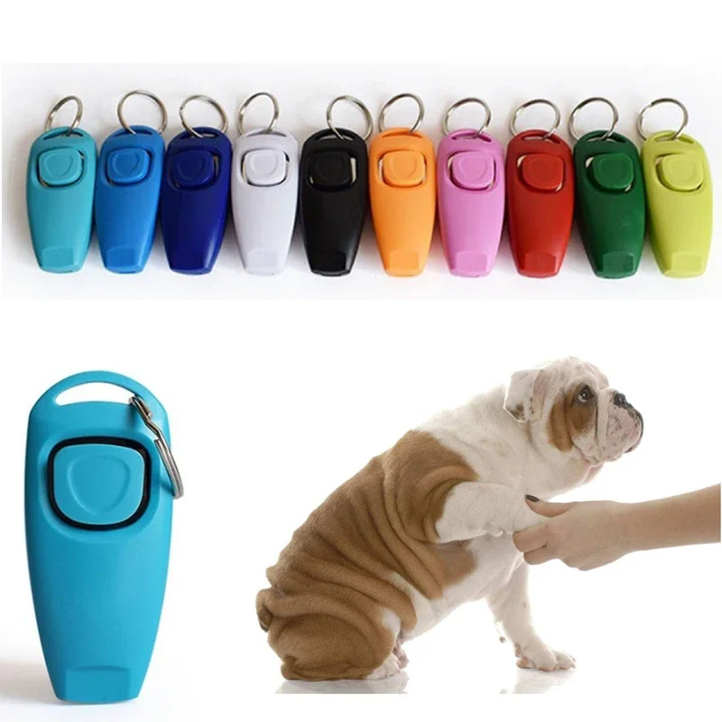 Pet Dog Whistle And Clicker Puppy Stop Barking Training Aid Tool Clicker Portable Trainer Pet Products Supplies