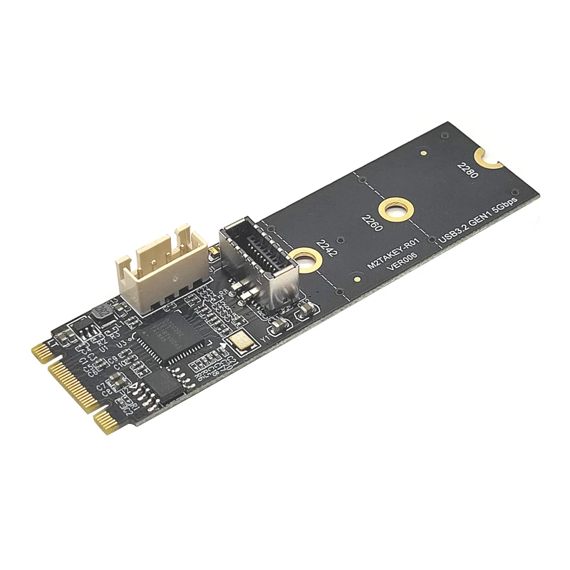 NVME to TYPE-E Expansion Card M.2 M KEY NVME to Front USB3.1 10G TYPE-C Adapter 4Pin Power M2 NVME to USB 3.1 TYPE C Riser Board