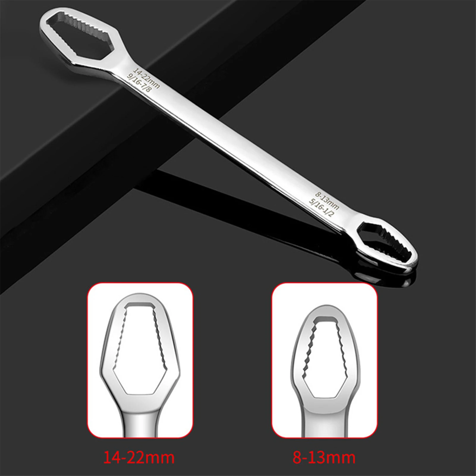 Multifunctional Universal Double Ended Wrench Suitable for Metric 8mm to 22mm Nuts and Bolts for Home Maintenance Tools