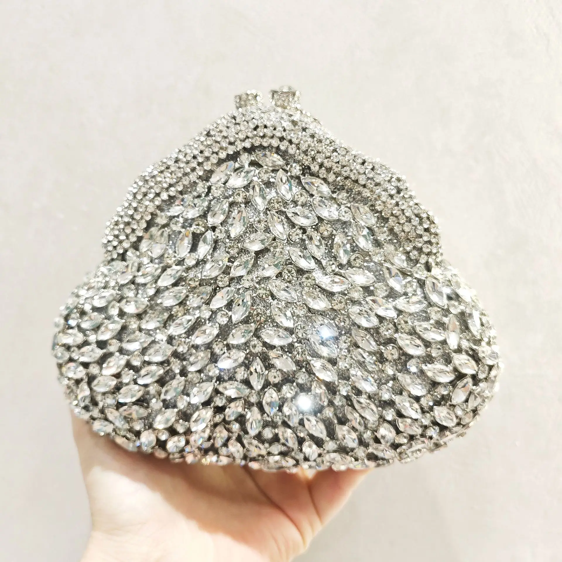 Rhinestone Evening Bag Gold/Red/Champagne Diamond Wedding Bridal Clutches Crystal Hard Metal Purses And Handbags Formal Party