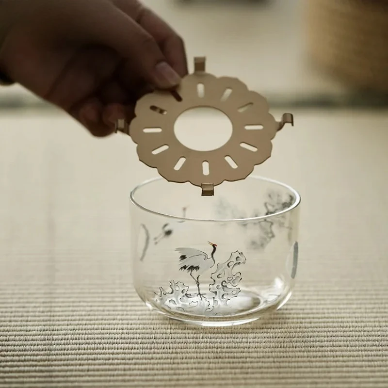 

Стеклянная подставка-подогреватель для чая Crane, подставка для чайника, подставка для спиртовой горелки, подставка для кувшина с молоком, угольная печь, принадлежности для чайной церемонии, товары для рукоделия