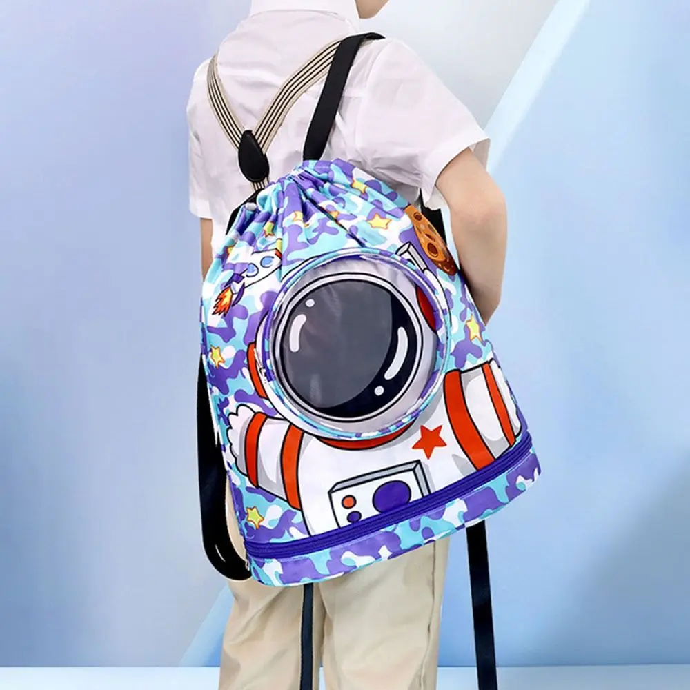 حقيبة سباحة للأطفال ، فصل جاف رطب ، حقيبة تخزين أدوات الزينة المقاومة للماء ، محمولة رياضية ، حقيبة ظهر شاطئ لطيفة للأولاد والبنات