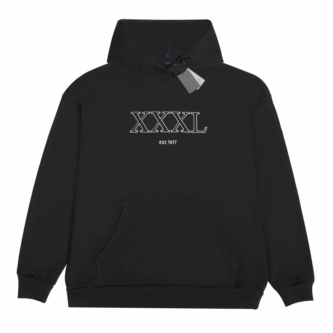 

2023 Paris Luxury XXXL 1917 Logo Embroidery Hoodie Women Men Streetwear HipHop Pullovers Oversized Men Casual Hooded Sweatshirt