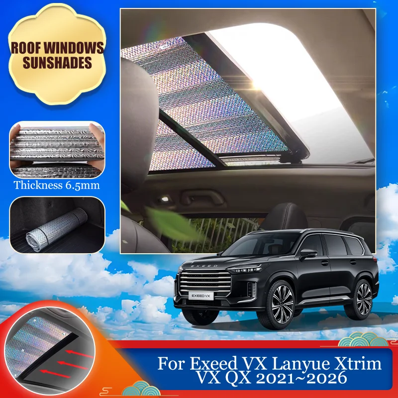 

Солнцезащитный козырек для люка автомобиля Exeed VX Lanyue Xtrim VX QX 2021~2026 2022, шторка на крышу, аксессуары для защиты от солнца