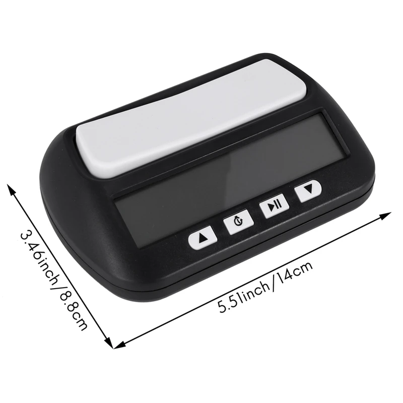2X Chess Clock, Digital Chess Timer & Game Timer, 3-In-1 Multipurpose Portable Professional Clock Black
