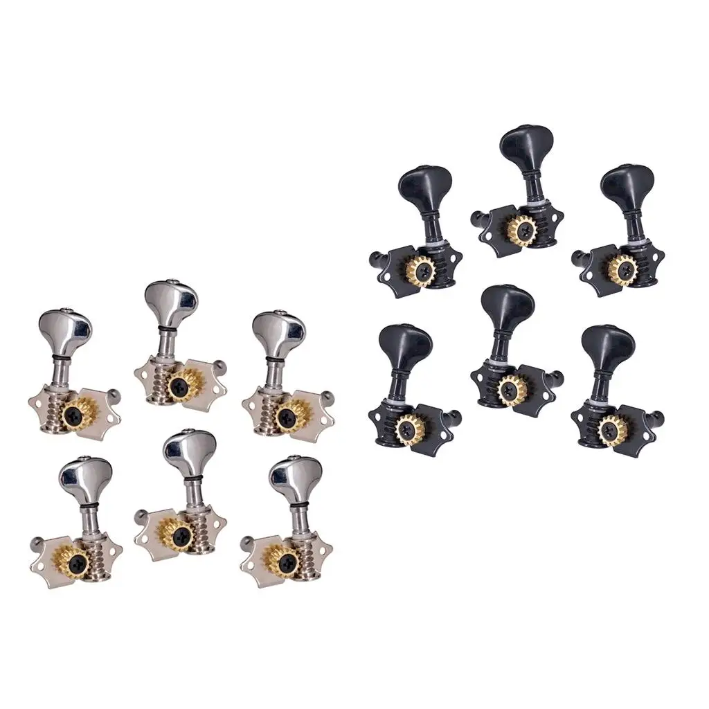 3R3L Guitar Tuning Pegs Tuners Machine Heads with Fishtail Shape for Folk Guitar Accessories