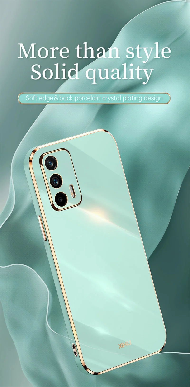 Realme GT RealmeGT 5G RMX2202 حافظة 6D تصفيح لامعة لينة سيليكون بولي يوريثان الغطاء الخلفي جراب هاتف ل Realme GT RealmeGT 5G RMX2202 #2
