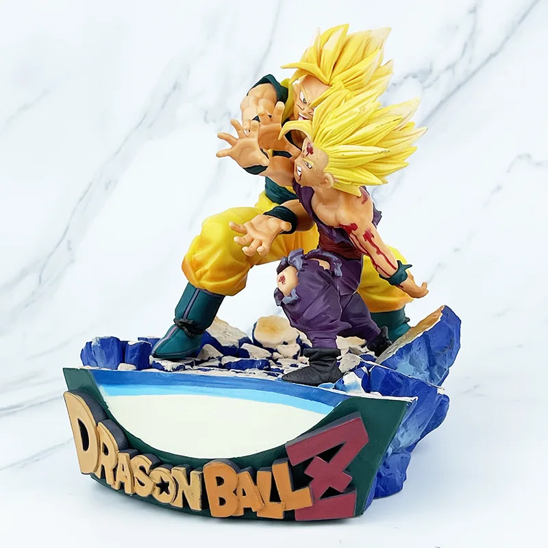 Dragon Ball Z Anime Model, Son Goku Son Gohan, figura de ação, pai e filho, brinquedos Shock Wave, presentes de aniversário, 16cm