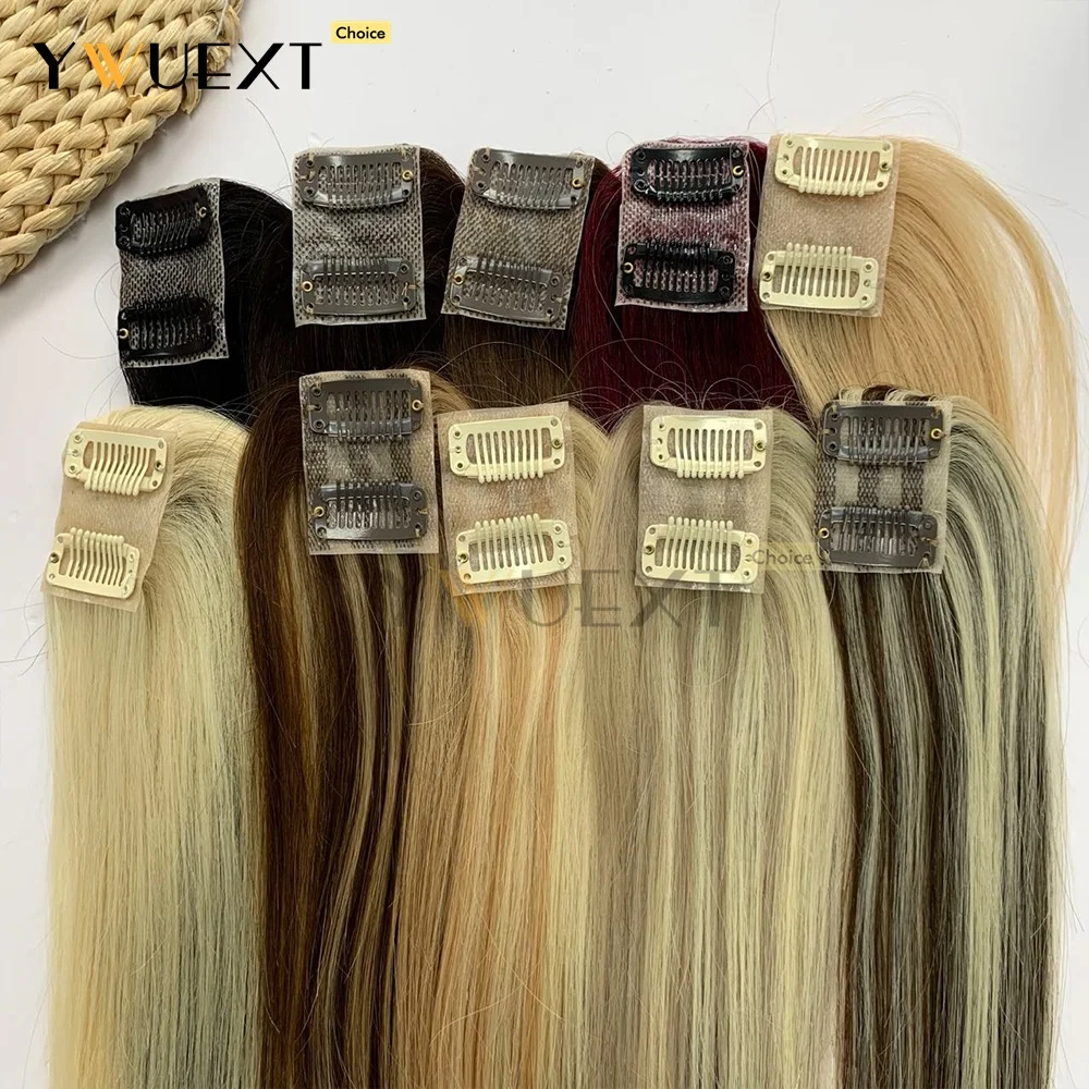 12inches Clip-In Hairpiece Straight Inject PU Clip-In Hair with 2 Clips Attached Easy to Wear for Women Available Instant Volume