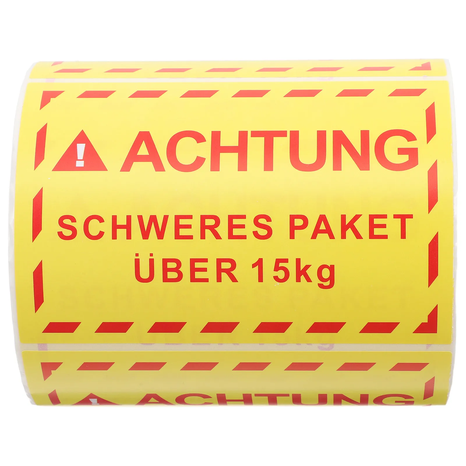 

500Pcs Caution Heavy Package Labels Overweight Shipping Stickers Yellow Waterproof High Adhesion Safety Handling Warehouse
