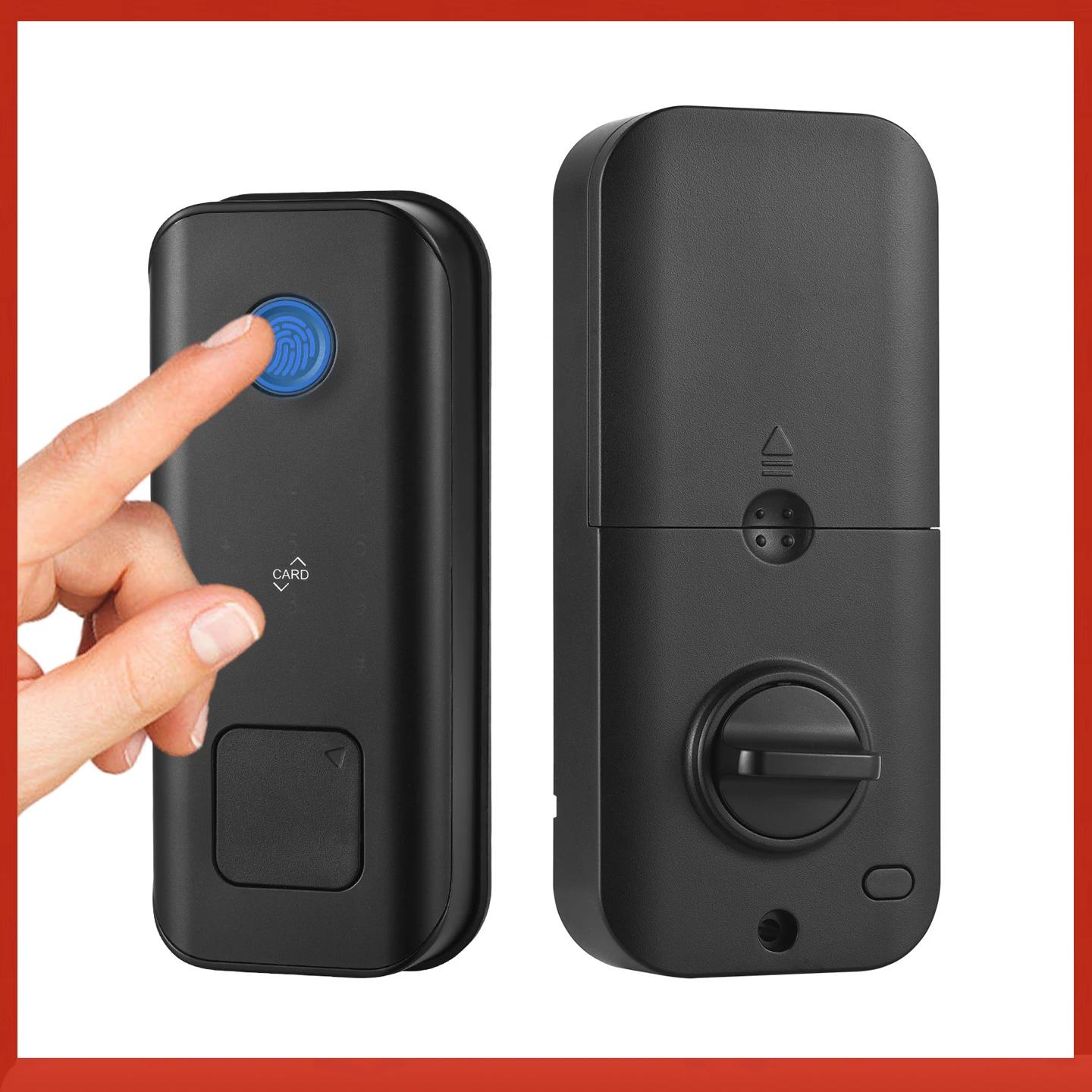 

Умный замок с сенсорным экраном, Wi-Fi для 5 методов разблокировки, аккумуляторная батарея 2500 мАч, дверной замок из алюминиевого сплава для офиса 35-55 мм