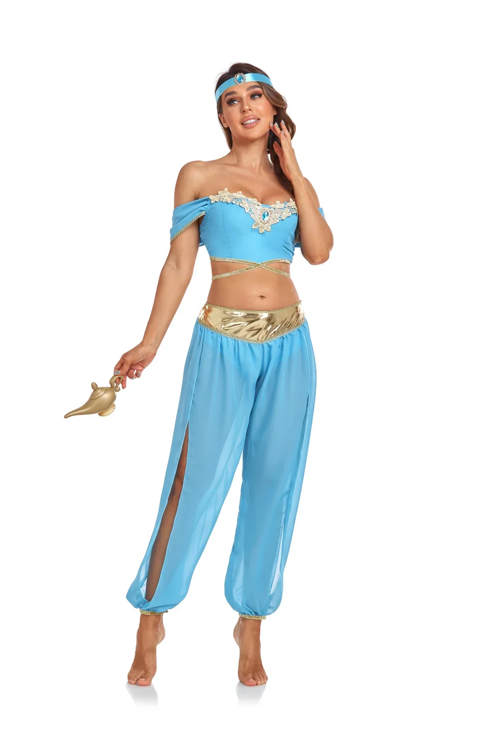 New Aladin and The Magic Lamp Princess Jasmine Cosplay Costume Adult Carnival Party Fancy Dress Up Halloween Costumes