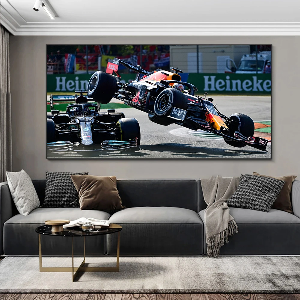 2021 F1 Famous Scene Photos, Canvas Print Poster, Modern Wall Art, Exciting Picture, Living Room Racing Fans Home Decor Cuadros