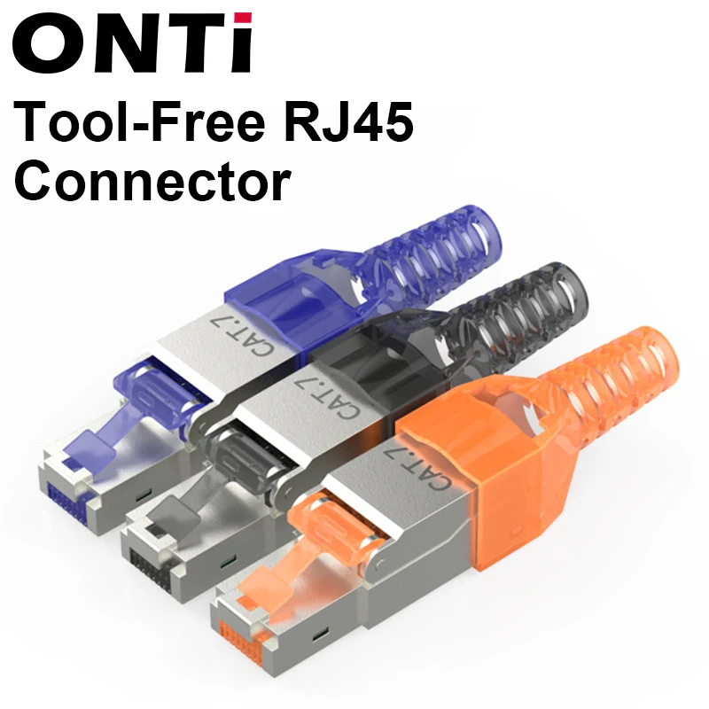 

Разъем RJ45 Cat8 Cat7 Cat6a, экранированные вилки Ethernet из цинкового сплава без инструментов для кабелей SFTP 23AWG