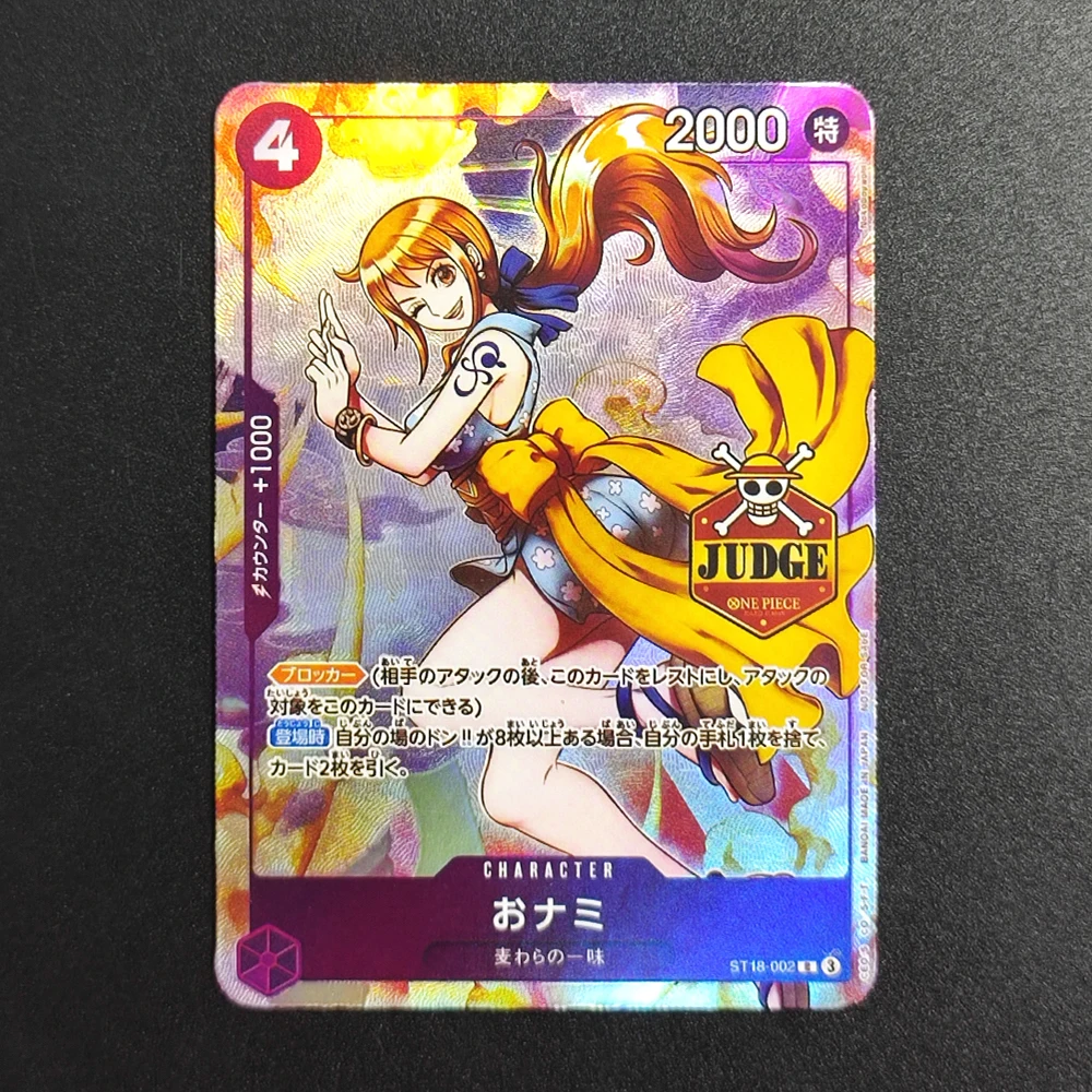 DIY One Piece Card Game Nami O-Nami Judge Promo Tion Pack VoL.1 ST18-002 Collection Japanese TCG Anime Cards view 3