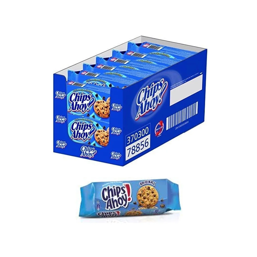 Galletas CHIPS AHOY, 12 Paquetes de 128 gr, Deliciosas para Compartir - Chocolatinas Sabrosas y Crujientes