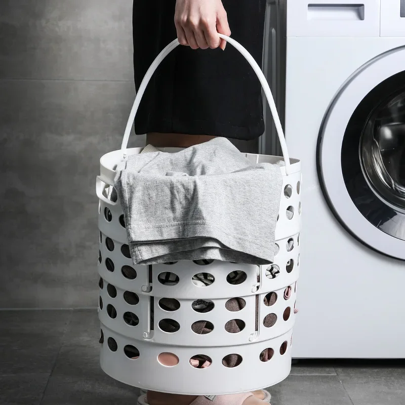 Limited Edition Laundry Basket - Large Capacity Overlay Storage Hollow Out Breathable Design, Convenient Handle for Toy Storage