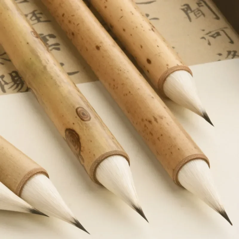 Woolen Rabbit Hair Calligraphy Brush Small Regular Script Copying Scriptures Brush Chinese Painting Freehand Brushwork Brush Pen