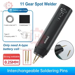 11 Gears Spot Welder Adjustable Portable Handheld Digital Display Mini Spot Welding Machine Automatic Trigger for 18650 Battery