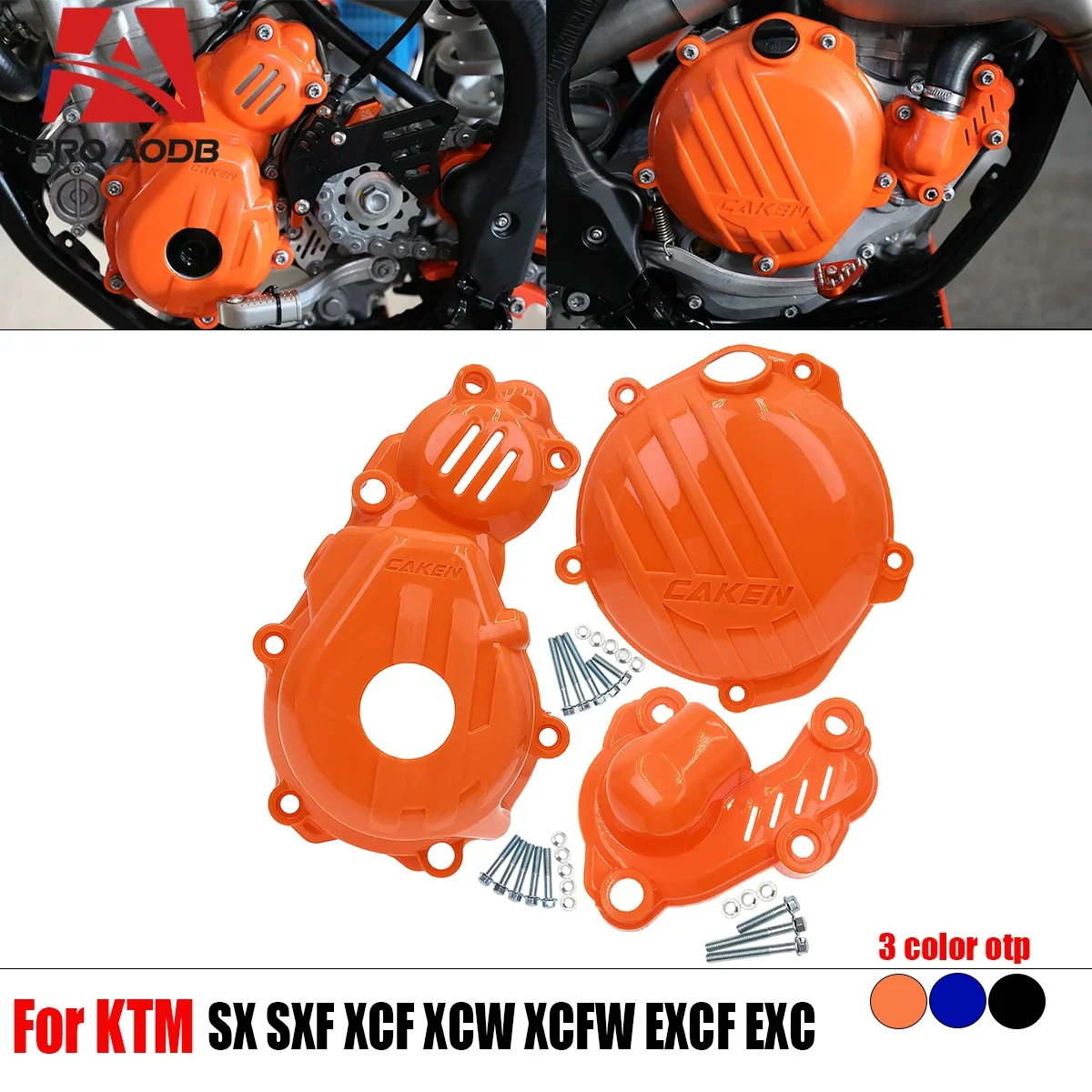 

Plastic Ignition Protector Clutch Guard and Water Pump Cover For KTM SXF250 SXF350 XCF250 XCF350 FC250 FC350 FE250 FE350 FX350