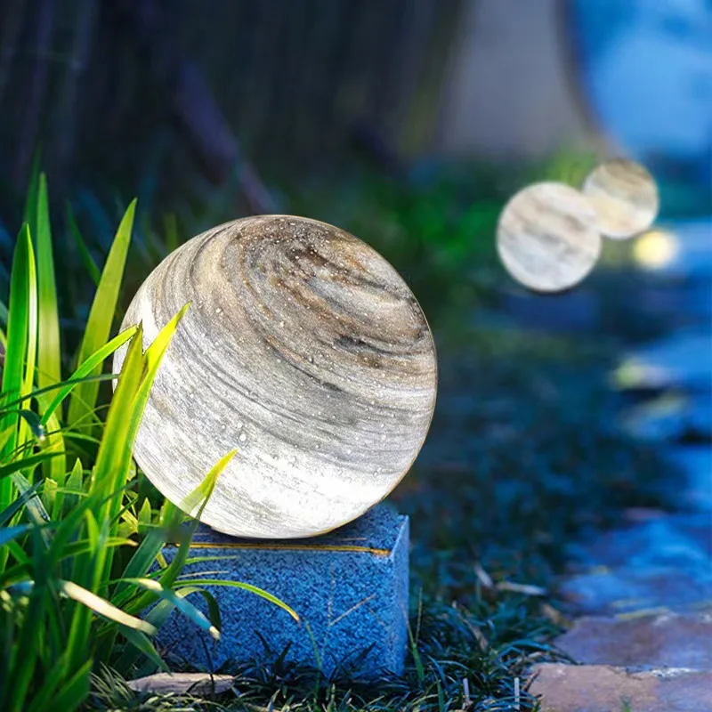 

Outdoor waterproof garden villa courtyard round planet stigma lamp wall gate pillar lamp villa pillar lamp