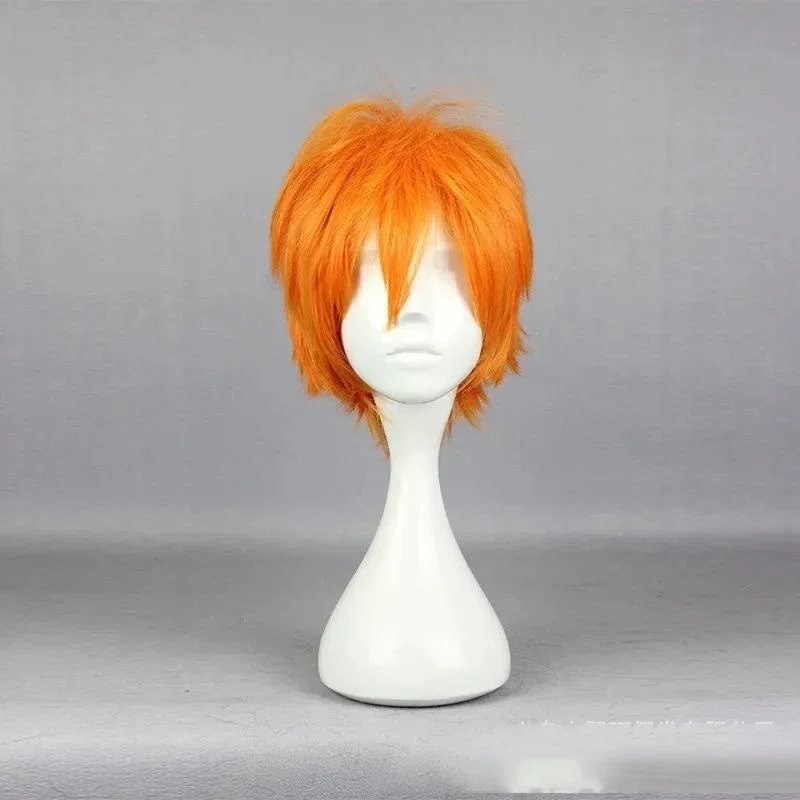 Anime Haikyuu Protagonist Cos Short Hair Bar Man Clothing Match Headwear Fashion Colorful Wig Hinata Shoyo Character Wig Cover