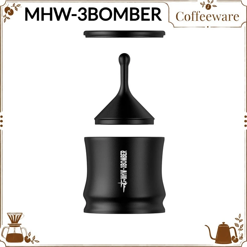 Image of MHW-3B Kaffeedosierbecher aus Aluminiumlegierung, Matt Schwarz, für Kaffeemühlen, Espresso, Pour-Over, professionelles Heimbar-Brauen
