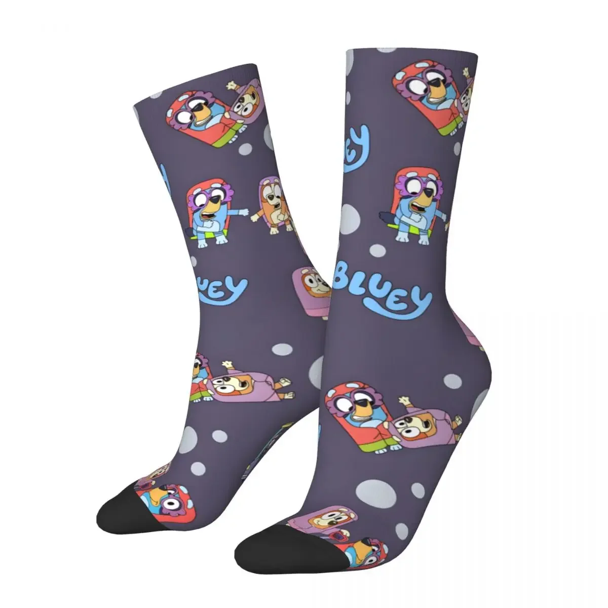 Retro Here Come The Grannies Men's compression Socks Unisex Harajuku Seamless Printed Novelty Crew Sock