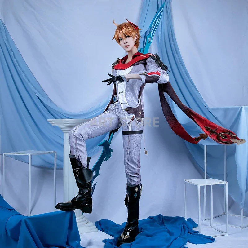 Game Genshinimpact Cosplay Harbingers Regrator Childe Tartaglia Fatui Cosplay Cloak Cape Halloween Christmas Costume