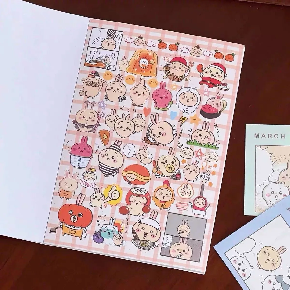 30 Stück niedliche Chiikawa-Aufkleber, Bücher, Kawaii-Anime-Aufkleber, gestanzte Aufkleber, DIY-Handbücher, Materialaufkleber, klassisches Spielzeug, Geschenk – Detail 6