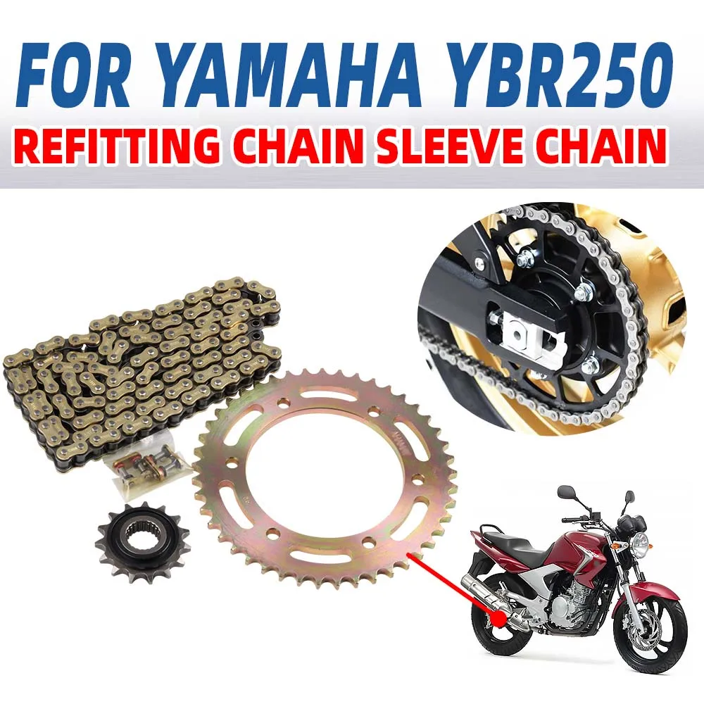 

Motorcycle Front Rear Sprocket Chain for Yamaha YBR250 YS250 YBR YS 250 Moto Transmission System