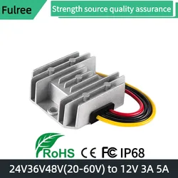 DC/DC Converter Regulator Reducer 36V 48V Step Down to DC 12V 5A 60W Golf Cart Waterproof Power Supply Transformer Volt Module
