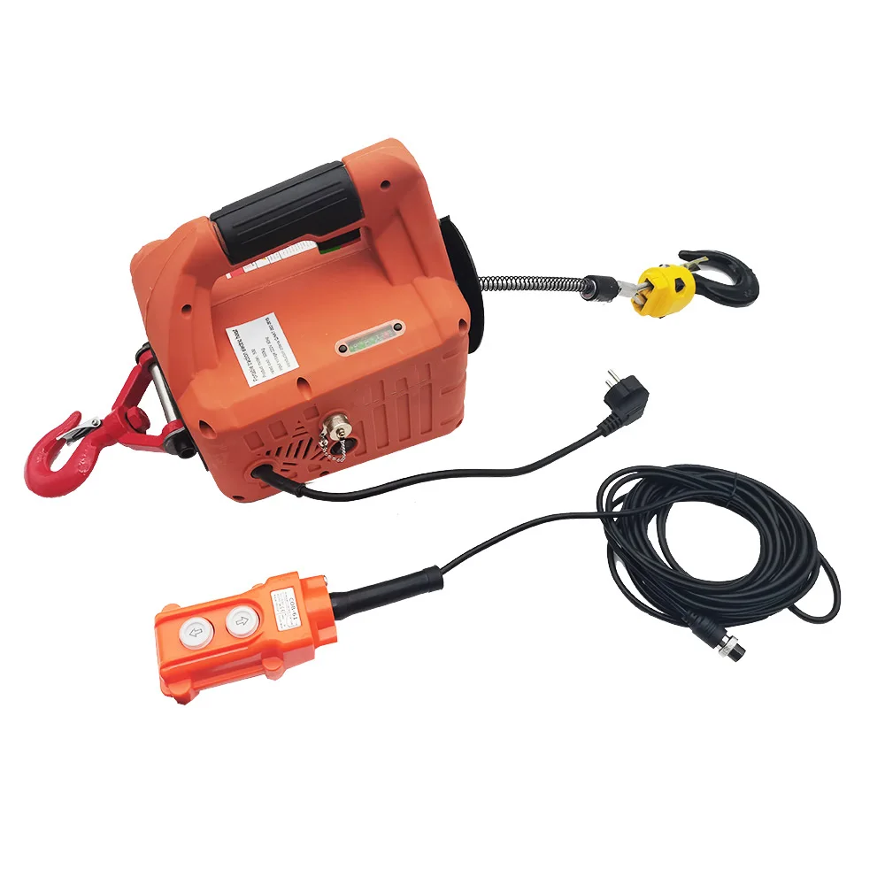 220v Portable Wireless Remote Control Electric Hoist Hoist Hoist Hoist for Home Small Lift Lifting Crane