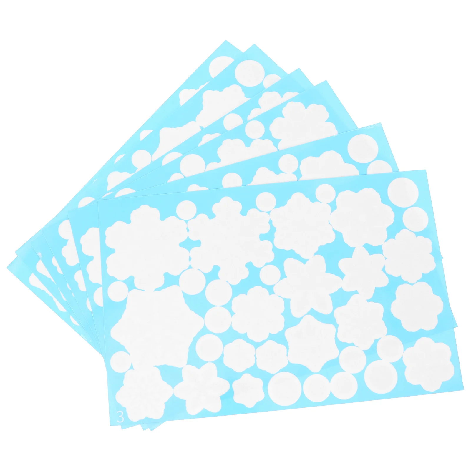 

6 Sheets Christmas Snowflake Stickers PVC Material Realistic Static Cling for Window Glass Home Decor Holiday Party