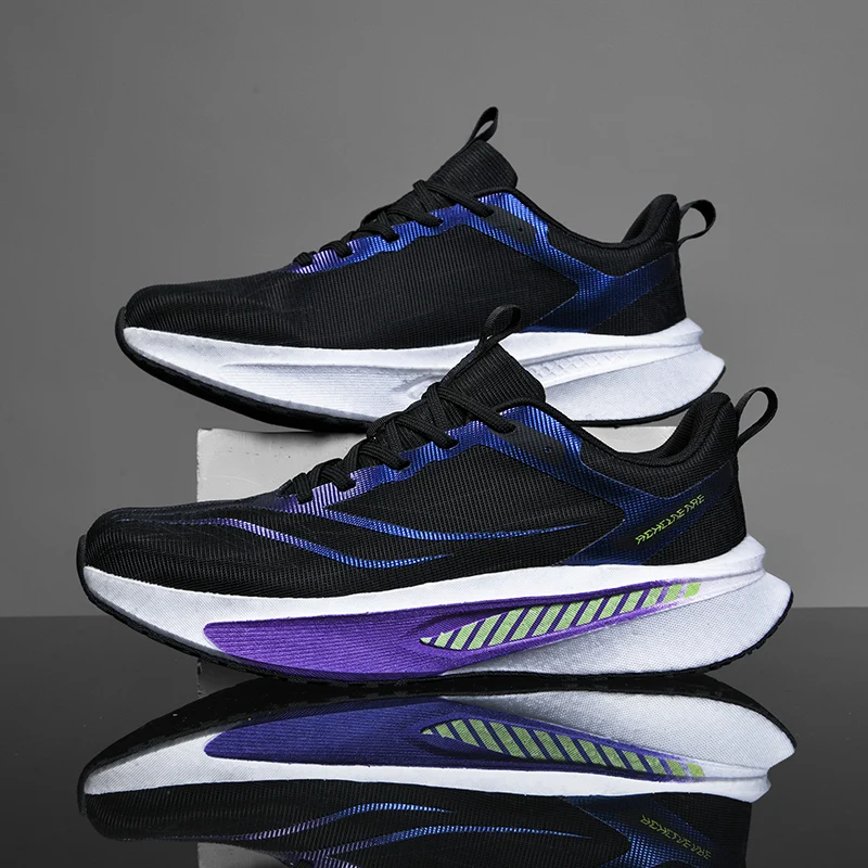 Zapatillas para correr para hombre y mujer, suela de goma antideslizante y resistente al desgaste, transpirables, con absorción de impactos, zapatillas deportivas para gimnasio y deportes al aire libre