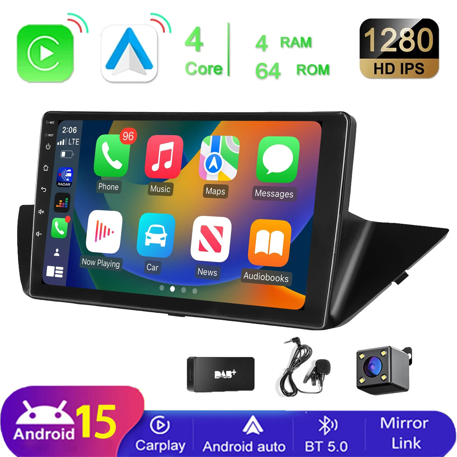 MOPECT 10 inch Android Auto Radio voor BMW X1 E84 2010-2015 Multimedia Speler CarPlay Android Auto GPS BT WIFI Auto head unit