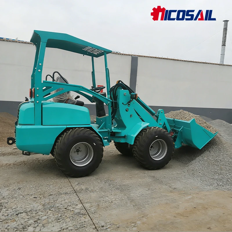 

The telescopic boom wheel loader is equipped with an optional Euro 5 engine compact articulated loader