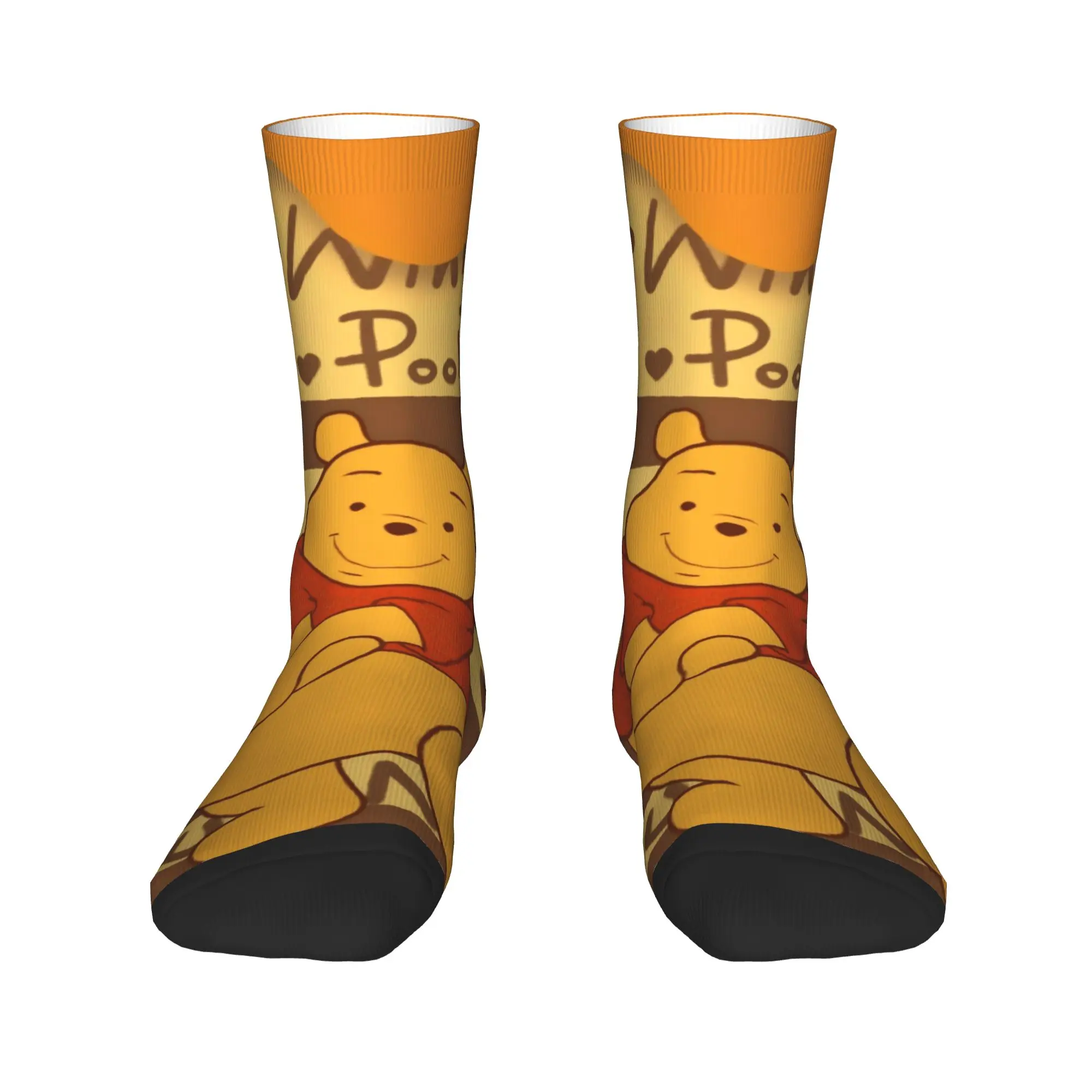 Winnie the Poohs Stockings  Gothic Socks Men Soft Breathable Socks Winter Climbing Pattern Non Slip Socks Gift
