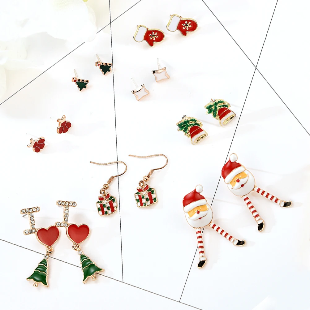 

Christmas Earrings Set Christmas Ear Hook Earrings for Christmas Dangle Earrings for Christmas Christmas Ear Jewelry