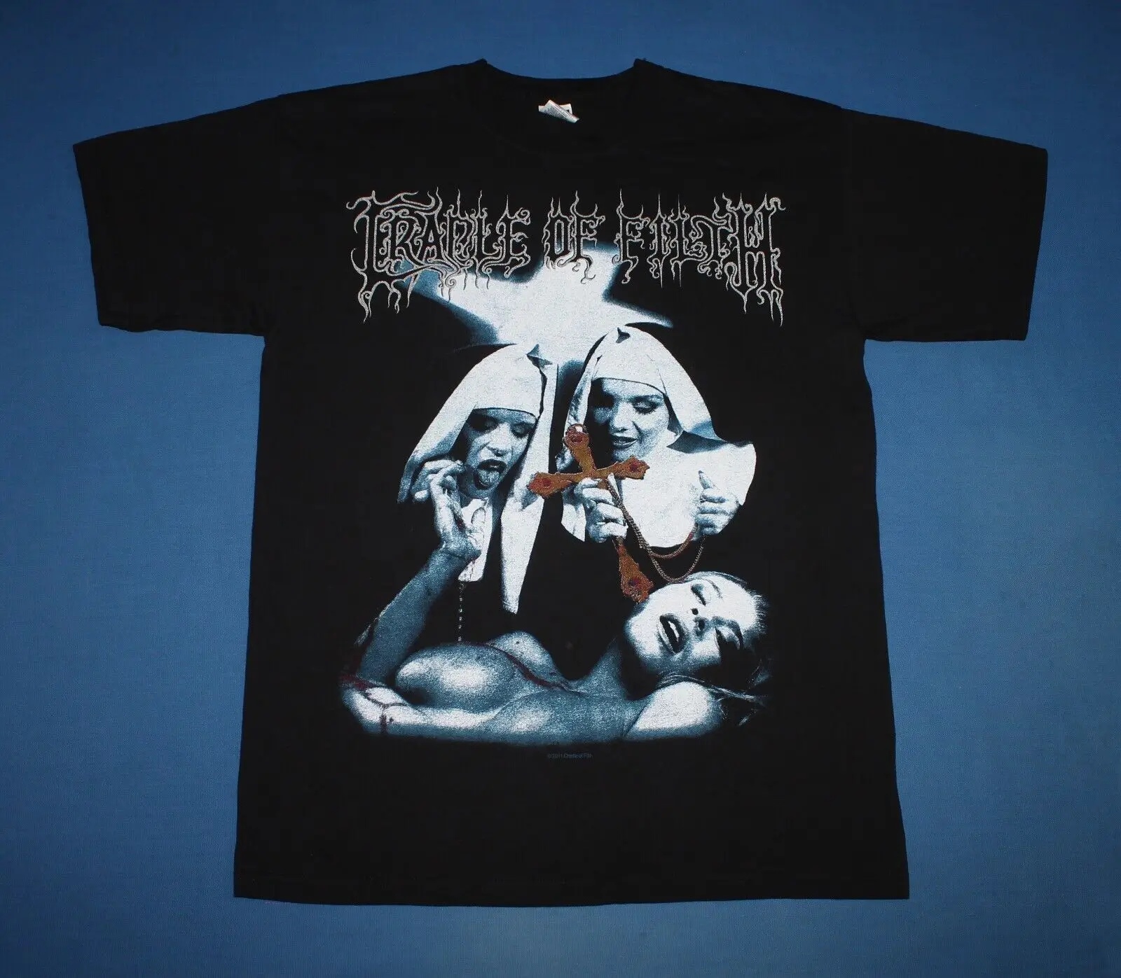 2010 Cradle Of Filth T Shirt Fck Your God Black Metal Band Men'S