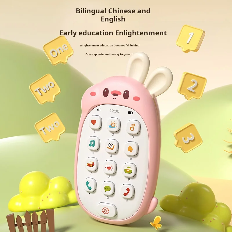 Kids Teether Simulation Mobile Phone Children Music Phone Toy Early Education Educational Story Machine For Gifts