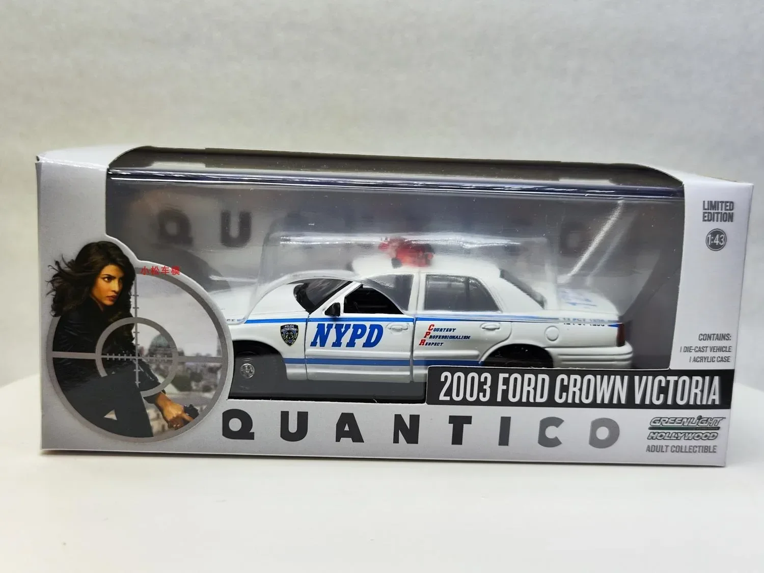 

1:43 Quantico-2003 Ford Crown Victoria Interceptor полицейская машина из сплава, коллекция моделей автомобилей, подарочные украшения