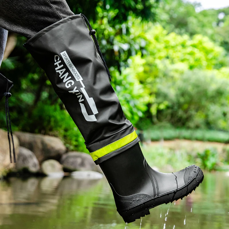 

Men's Rain Boots Large Size Fashion Casual Waterproof Boots Men's Women's Casual Shoes Thick Sole Soft Comfort Working Shoes