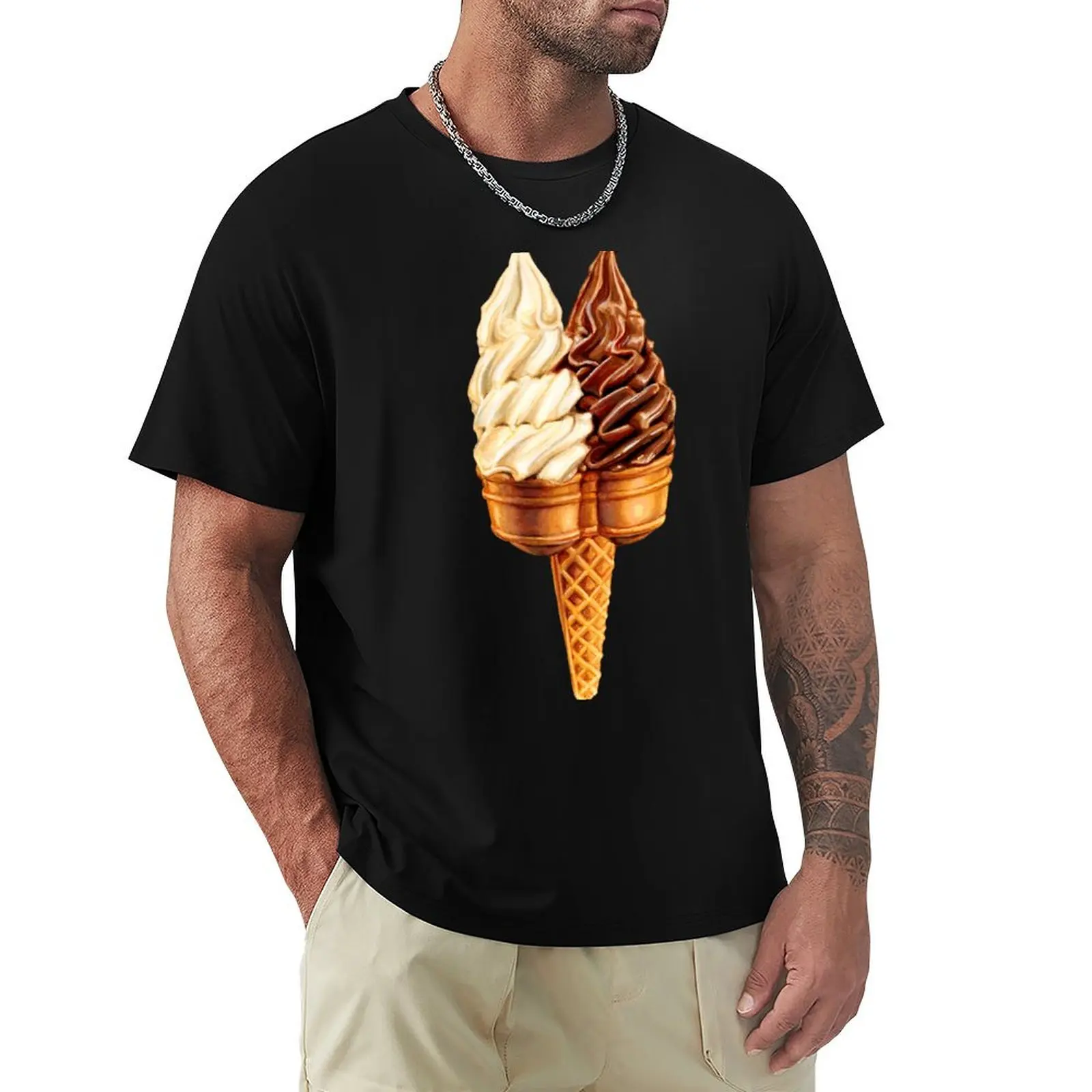

Twin Cone Pattern - Teal T-Shirt Large Size Casual Short Sleeve Top