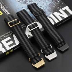 60s French Troops Parachute Bag Elastic Watch Strap 18mm 20mm 22mm Nylon Watch Bands Universal Smart Watch Fabric Wristband