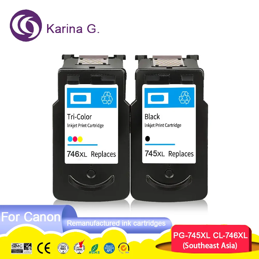 PG 745 PG745 PG-745 PG745XL CL 746 CL746 CL-746 Remanufactured Color Inkjet Ink Cartridge for Canon PIXMA iP2870/TS3170/MG3077