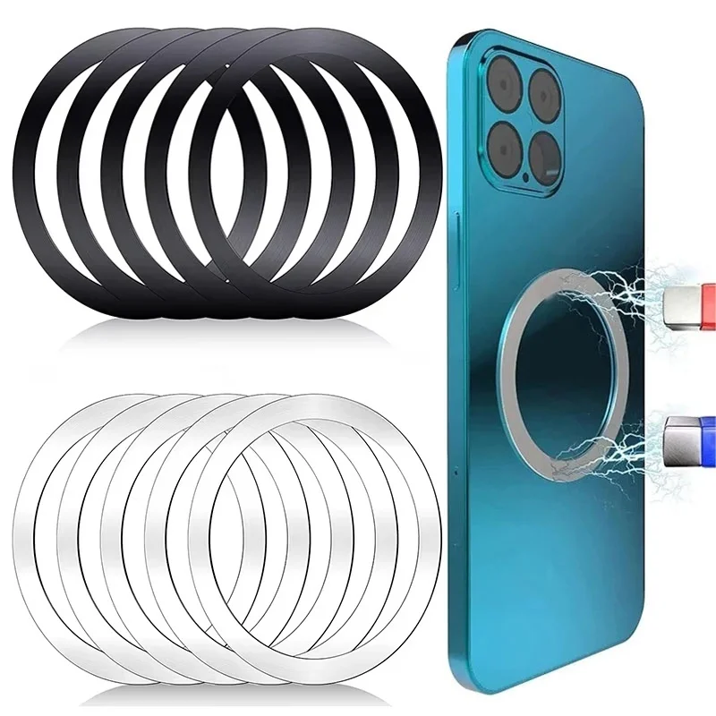 

1/5/10Pcs Magnetic Metal Plate Ring Universal Wireless Charger Metal Plate Sheet Sticker For Magsafe Wireless Charger For iPhone